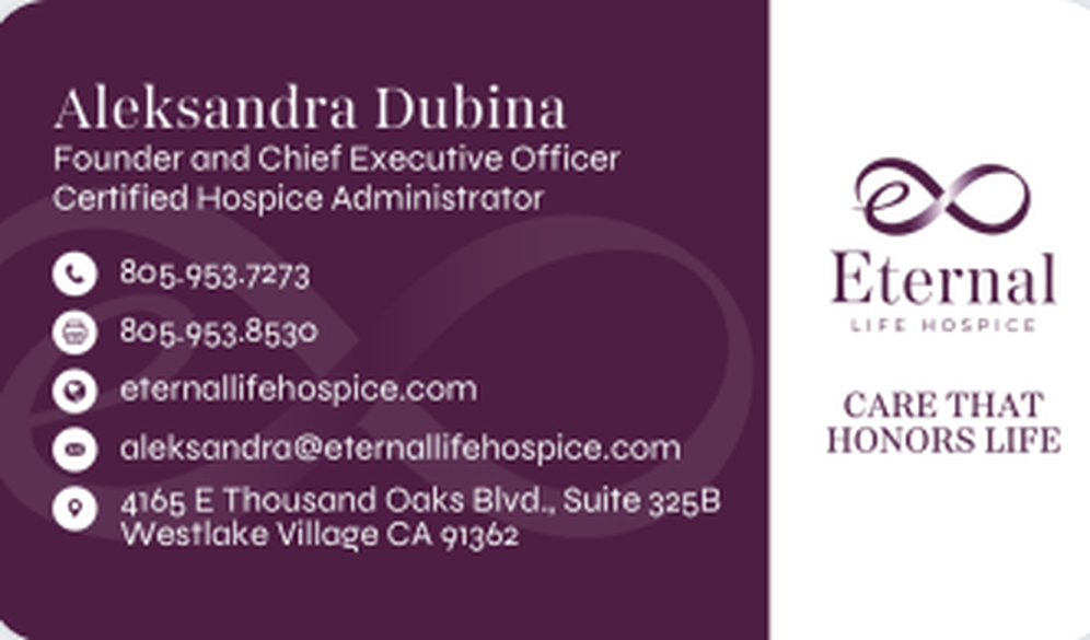 Aleksandra Dubina business card front